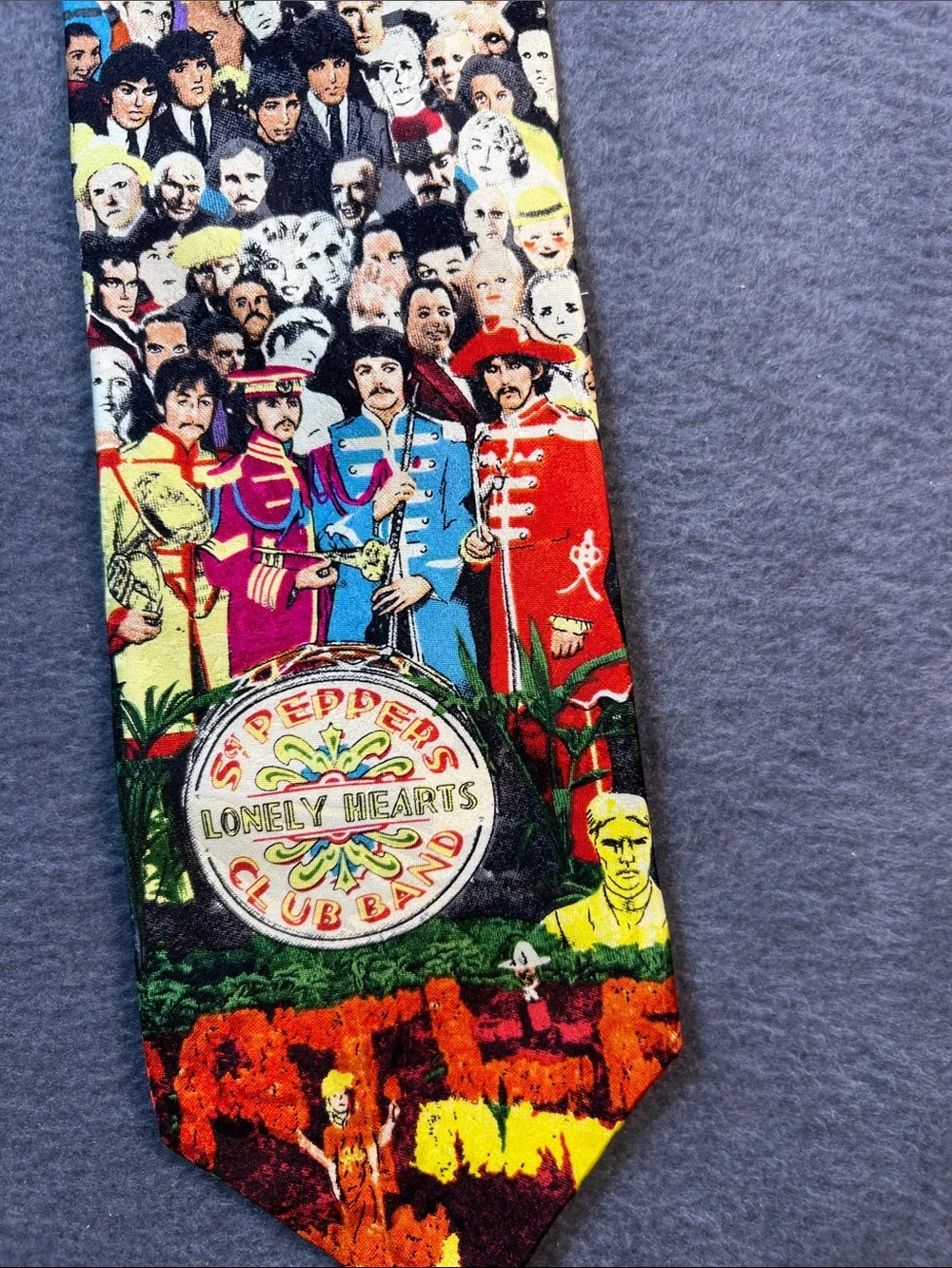 Novelty Beatles-Themed Multicolor Men's Silk Tie